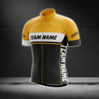 Custom Team Black Yellow Cycling Short Sleeve Jersey For Men, Custom Cycling Jerseys CG0504