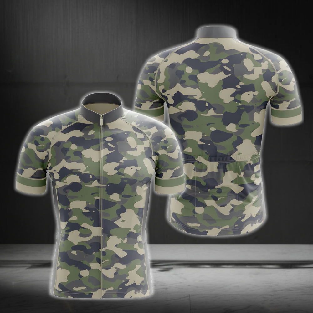 Camouflage Cycling Short Sleeve Jersey Mens, Camo Cycling Jerseys CG0008