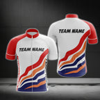 Custom Red And White Cycling Team Short Sleeve Jersey Mens, Custom Cycling Jerseys For Team CG0505