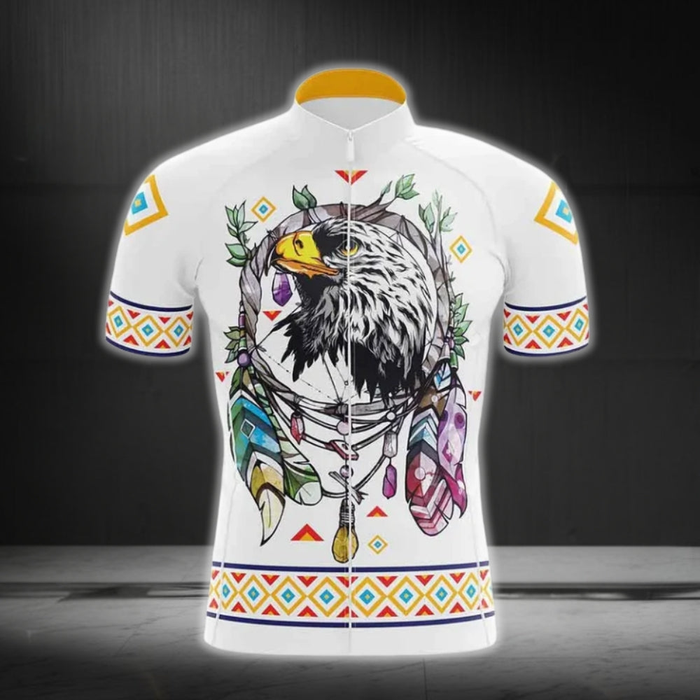 Eagle Native American Cycling Short Sleeve Jersey For Men, Native Pride Cycling Jerseys CG0157