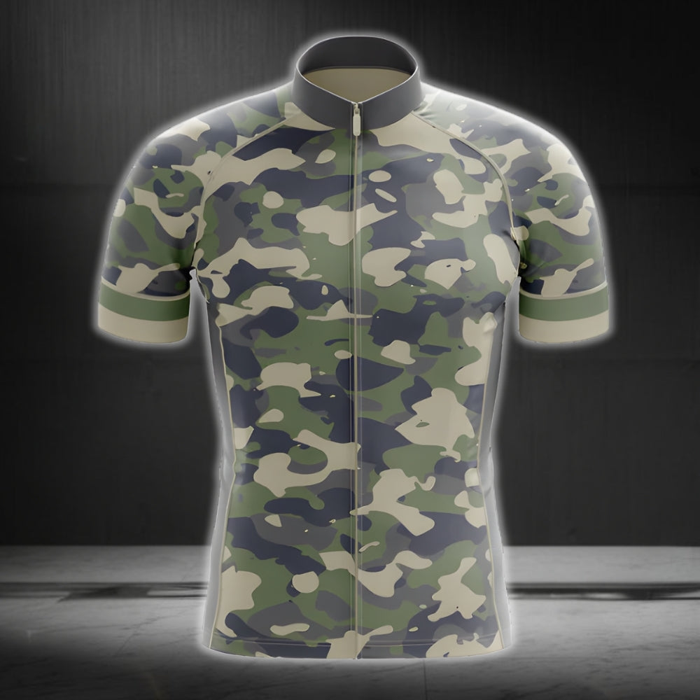 Camouflage Cycling Short Sleeve Jersey Mens, Camo Cycling Jerseys CG0008