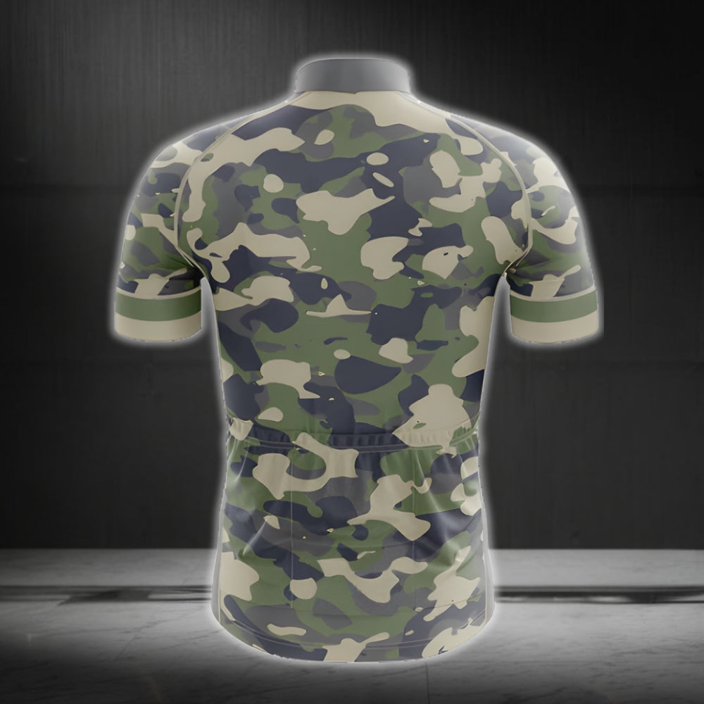 Camouflage Cycling Short Sleeve Jersey Mens, Camo Cycling Jerseys CG0008