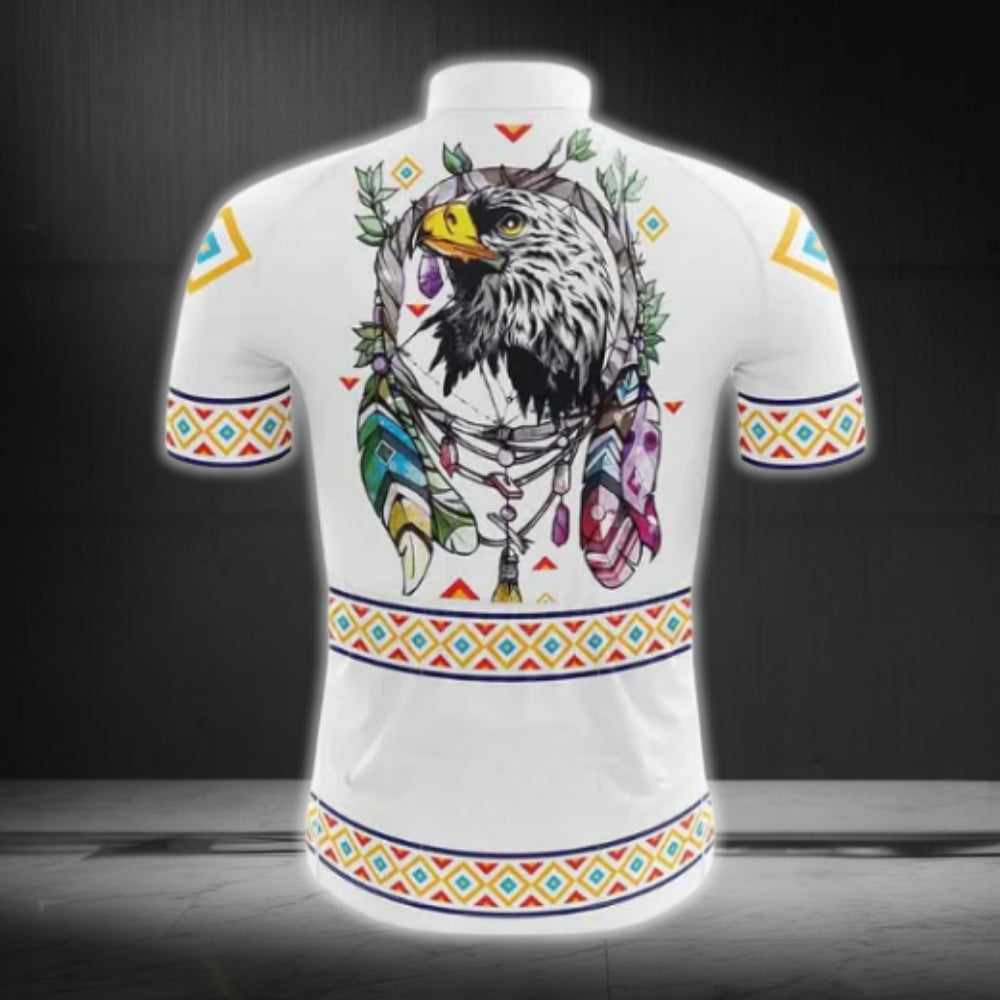 Eagle Native American Cycling Short Sleeve Jersey For Men, Native Pride Cycling Jerseys CG0157