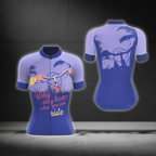 Why Stay Home When You Can Ride Cycling Short Sleeve Jersey Ladies, Fuuny Purple Cycling Jersey CG0868