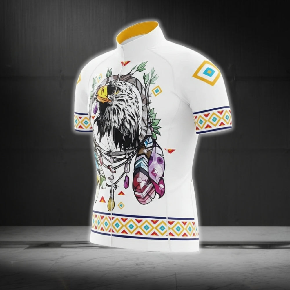 Eagle Native American Cycling Short Sleeve Jersey For Men, Native Pride Cycling Jerseys CG0157
