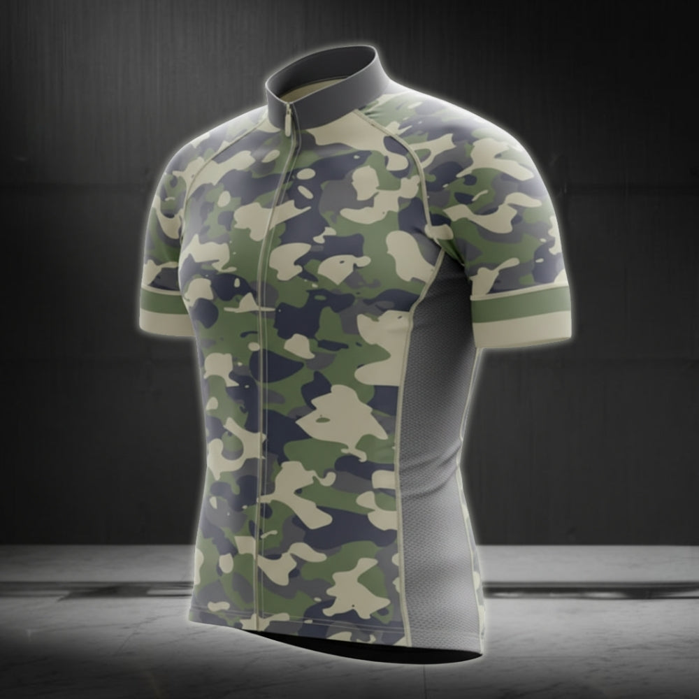 Camouflage Cycling Short Sleeve Jersey Mens, Camo Cycling Jerseys CG0008