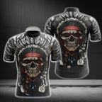 Skull Native American Cycling Short Sleeve Jersey Mens, Skull Native Pride Cycling Jerseys CG0156