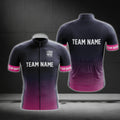 Custom Logo Black Pink Men's Short Sleeve Cycling Jersey For Team, Custom Team Cycling Jerseys CG0506