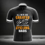 All Men Are Created Equal Then A Few Become Cycling Dads Men Short Sleeve Cycling Jersey, Funny Cycling Jerseys For Dad CG0283