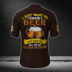 I Just Want To Drink Beer And Ignore All Of My Old Man Problems Cycling Short Sleeve Jersey For Mens, Beer Cycling Jerseys CE0003