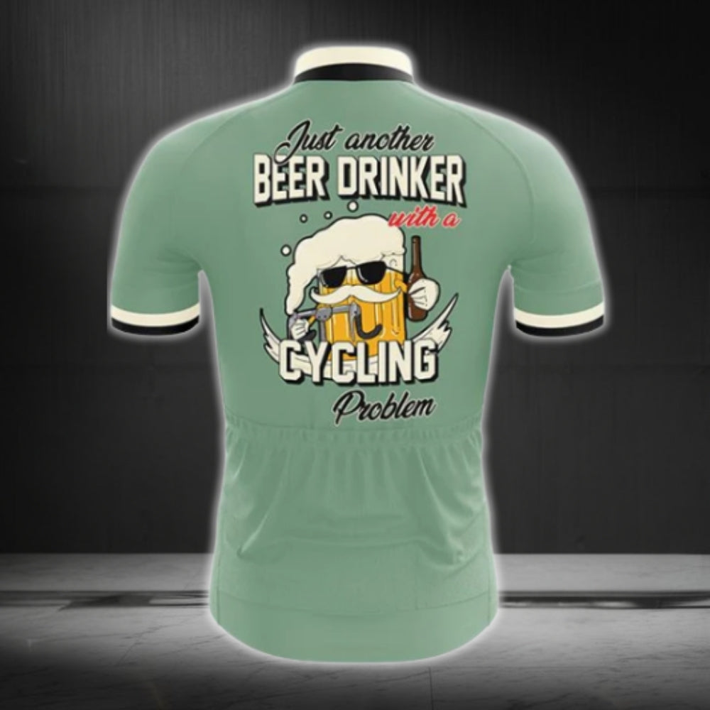 Just Another Beer Drinker With A Cycling Problem Men's Short Sleeve Cycling Jersey, Beer Cycling Jerseys CG0009