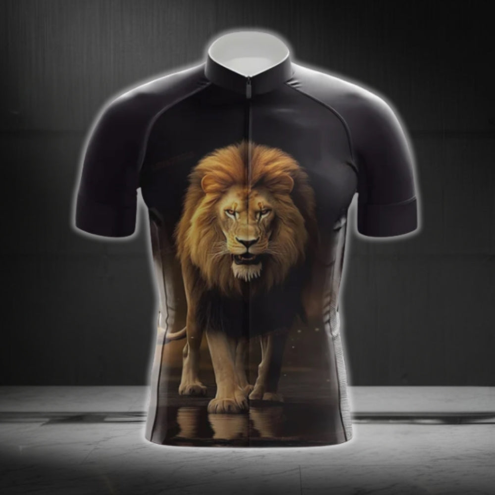 Men's Lion Short Sleeve Cycling Jersey, Lion Cycling Jerseys CG0383