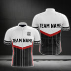 Men's Custom Logo Black Red And White Cycling Short Sleeve Jersey For Team, Custom Cycling Jerseys CG0507