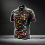 Multicolor Splash Cycling Short Sleeve Men Jersey, Cycling Jersey For Mens CG0612