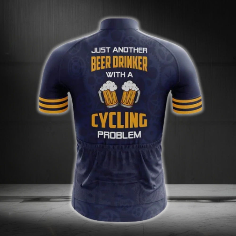 Just Another Beer Drinker With A Cycling Problem Cycling Short Sleeve Men's Jersey, Cycling Jerseys For Beer Lovers CG0010