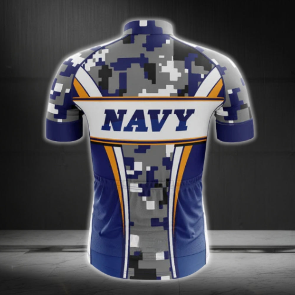 US Navy Camouflage Cycling Jersey Short Sleeve Mens, Army Cycling Jerseys CG0158