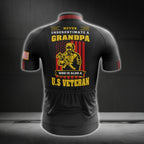 Never Underestimate A Grandpa Who Is Also A US Veteran Cycling Short Sleeve Jersey Mens, Veteran Grandpa Cycling Jerseys CG0284