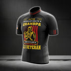 Never Underestimate A Grandpa Who Is Also A US Veteran Cycling Short Sleeve Jersey Mens, Veteran Grandpa Cycling Jerseys CG0284