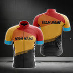 Custom Red And Yellow Cycling Team Short Sleeve Jersey For Men, Custom Team Cycling Jerseys CG0509