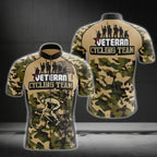 Veteran Cycling Team Camouflage Short Sleeve Cycling Jersey For Men, Camo Veteran Cycling Jerseys CG0159