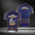 Never Underestiate An Old Man With A Bike Custom Name Short Sleeve Men's Cycling Jersey, Custom Funny Cycling Jerseys CG0671