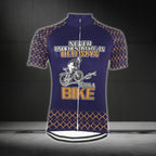 Never Underestiate An Old Man With A Bike Custom Name Short Sleeve Men's Cycling Jersey, Custom Funny Cycling Jerseys CG0671