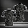 Paisley Black And White Cycling Short Sleeve Men Jersey, Paisley Cycling Jerseys CG0385