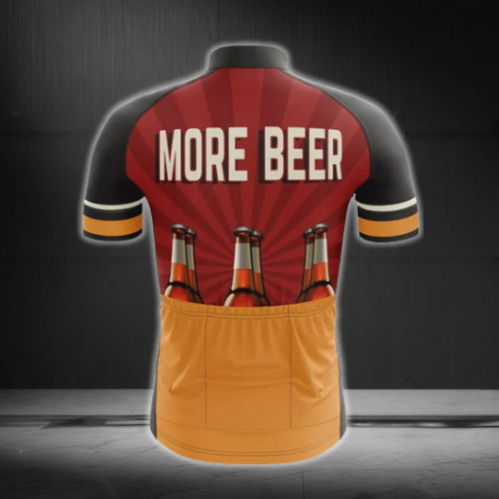 More Beer Men's Short Sleeve Cycling Jersey, Beer Cycling Jerseys CG0011