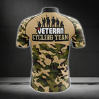 Veteran Cycling Team Camouflage Short Sleeve Cycling Jersey For Men, Camo Veteran Cycling Jerseys CG0159