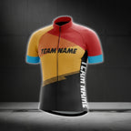 Custom Red And Yellow Cycling Team Short Sleeve Jersey For Men, Custom Team Cycling Jerseys CG0509