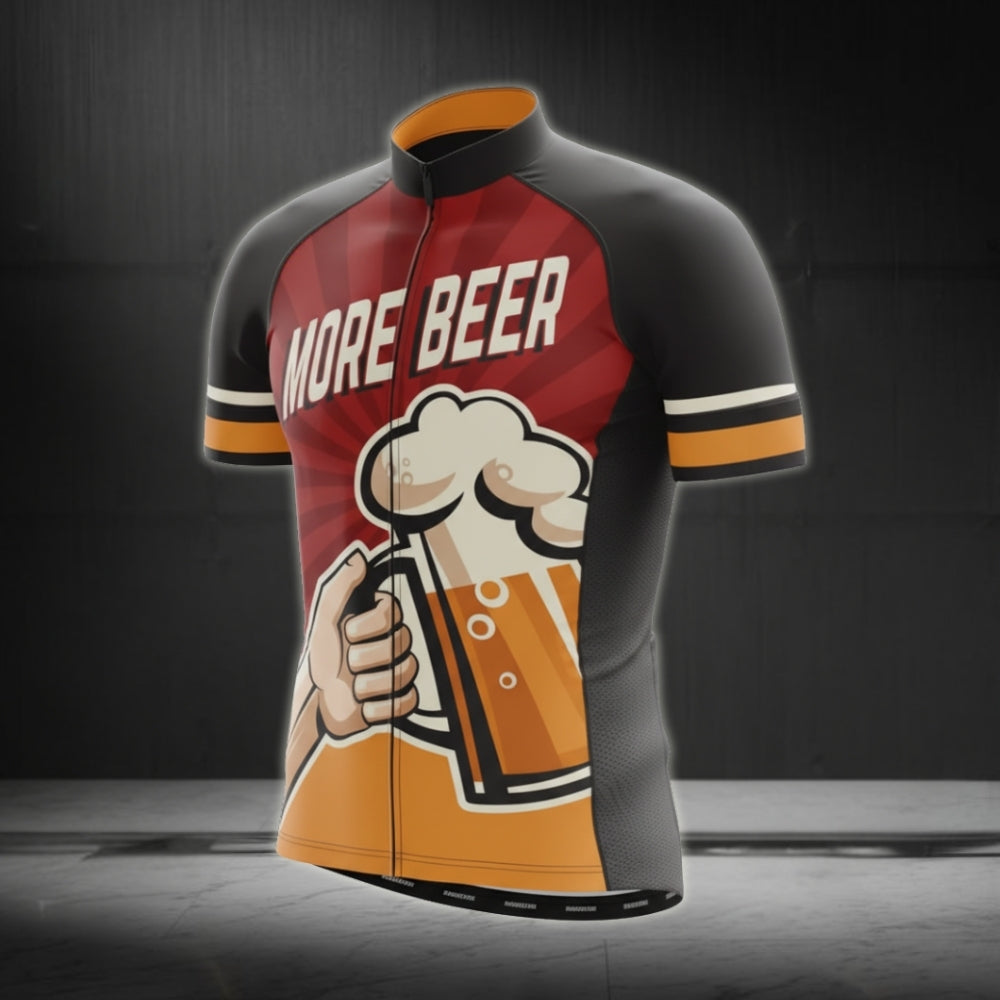 More Beer Men's Short Sleeve Cycling Jersey, Beer Cycling Jerseys CG0011