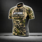 Veteran Cycling Team Camouflage Short Sleeve Cycling Jersey For Men, Camo Veteran Cycling Jerseys CG0159