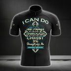 I Can Do All Things Through Christ Who Strengthens Me Cycling Short Sleeve Jersey For Men, Christian Cycling Jerseys CG0160