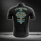 I Can Do All Things Through Christ Who Strengthens Me Cycling Short Sleeve Jersey For Men, Christian Cycling Jerseys CG0160