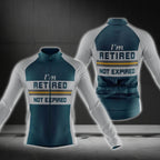 I'm Retired Not Expired Long Sleeve Cycling Jersey Mens, Funny Retrirement Cycling Jerseys CG0715