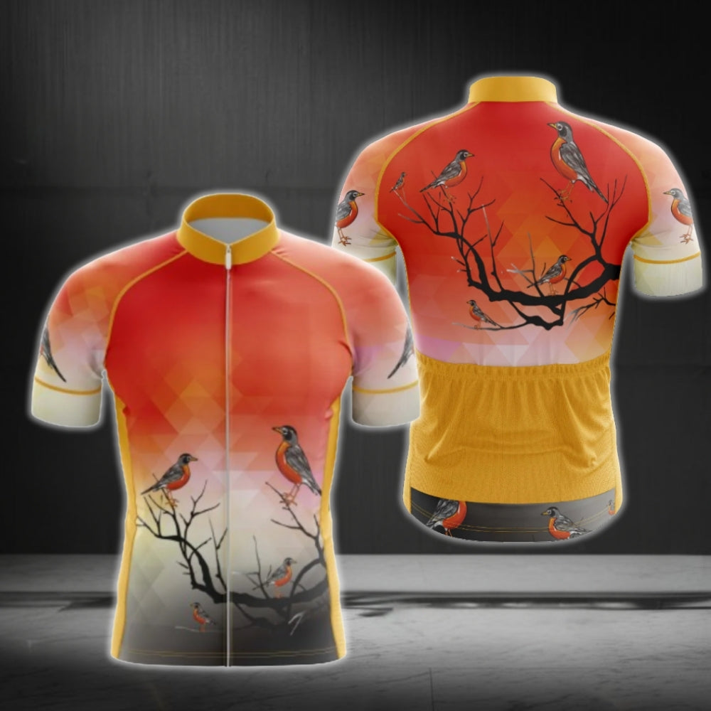 Bird Cycling Short Sleeve Jersey For Men, Bird Lovers Cycling Jerseys CG0613