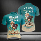 Never Underestimate An Old Man With A Bicycle Short Sleeve Cycling Jersey For Mens, Funny Cycling Jerseys CZ0032