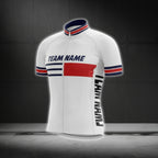 Custom Team White And Red Short Sleeve Cycling Jersey For Men, Custom Cycling Jerseys For Team CG0510