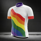Rainbow Flag Cycling Short Sleeve Men's Jersey, LGBT Pride Cycling Jersey CG0013