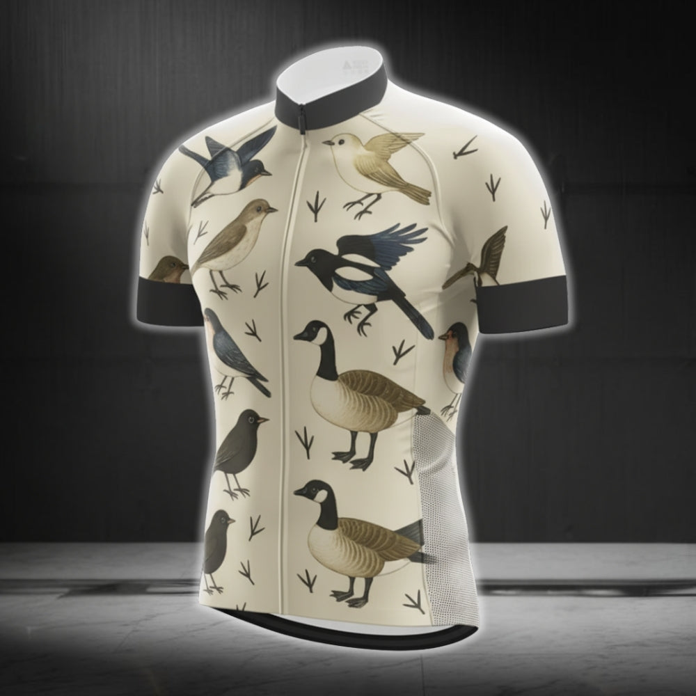 I Brake For Birds Cycling Short Sleeve Mens Jeresey, Birds Cycling Jerseys For Animal Lovers CG0387