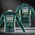 It's Always Bike O'clock Long Sleeve Cycling Jersey For Men, Funny Cycling Jerseys CG0733