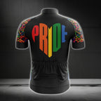 Rainbow Pride Heart Cycling Short Sleeve Jersey For Mens, LGBT Pride Cycling Jerseys CG0014
