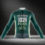It's Always Bike O'clock Long Sleeve Cycling Jersey For Men, Funny Cycling Jerseys CG0733