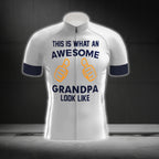 This Is An Awesome Grandpa Look Like Men's Short Sleeve Cycling Jerssey, Grandpa Cycling Jerseys CG0388