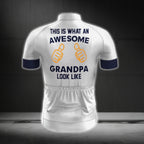 This Is An Awesome Grandpa Look Like Men's Short Sleeve Cycling Jerssey, Grandpa Cycling Jerseys CG0388