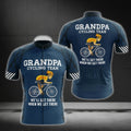 Grandpa Cycling Team We'll Get There When We Get There Cycling Short Sleeve Jersey Mens, Funny Cycling Jerseys For Grandpa CG0015