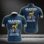 Grandpa Cycling Team We'll Get There When We Get There Cycling Short Sleeve Jersey Mens, Funny Cycling Jerseys For Grandpa CG0015