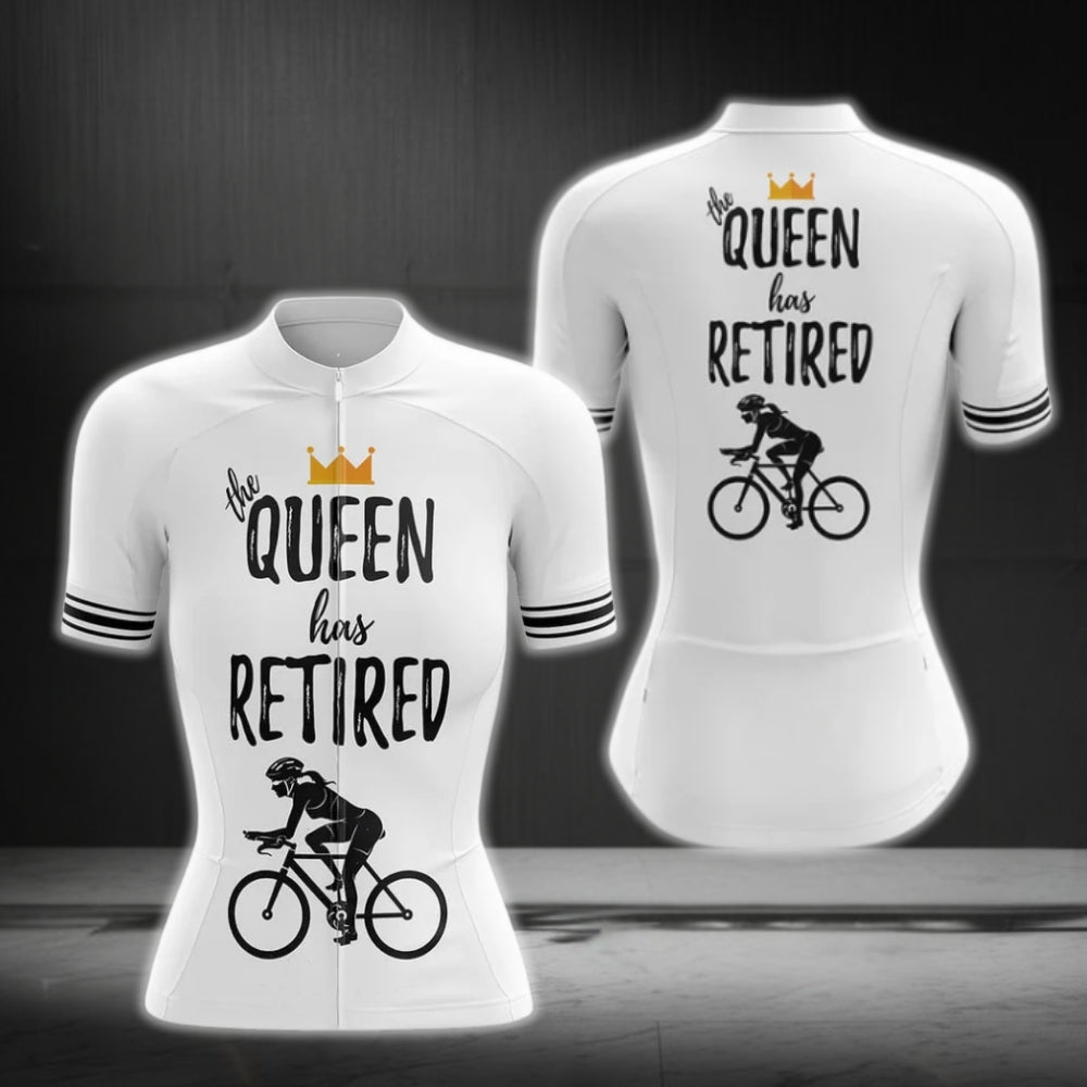 The Queen Has Retired Women's Cycling Short Sleeve Jersey, Retirement Cycling Jerseys For Ladies CG0289