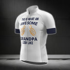 This Is An Awesome Grandpa Look Like Men's Short Sleeve Cycling Jerssey, Grandpa Cycling Jerseys CG0388