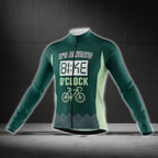 It's Always Bike O'clock Long Sleeve Cycling Jersey For Men, Funny Cycling Jerseys CG0733